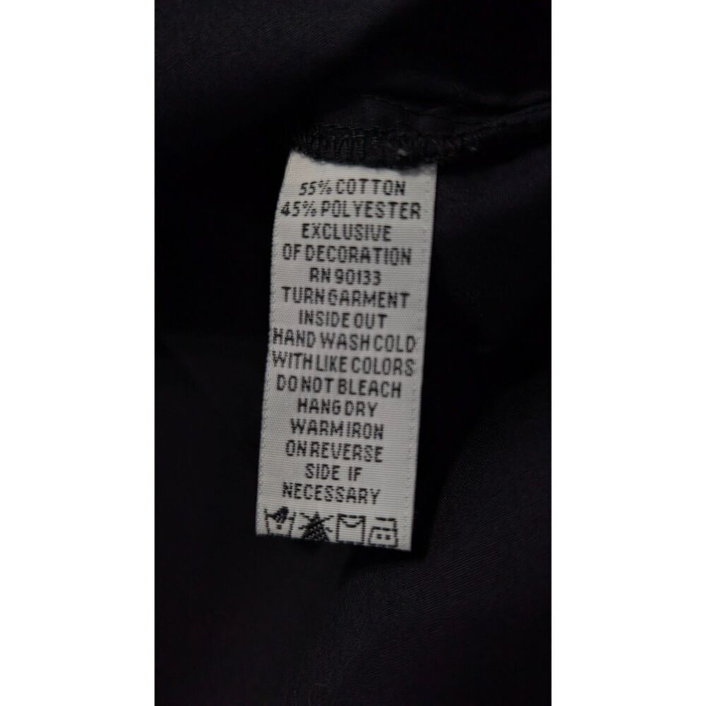 Vintage Bob Mackie Wearable Art Peacock Embroidered Black Button Shirt XS - Picture 7 of 7